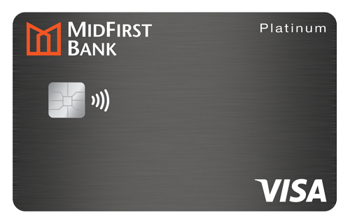A gray Visa credit card that says "platinum"